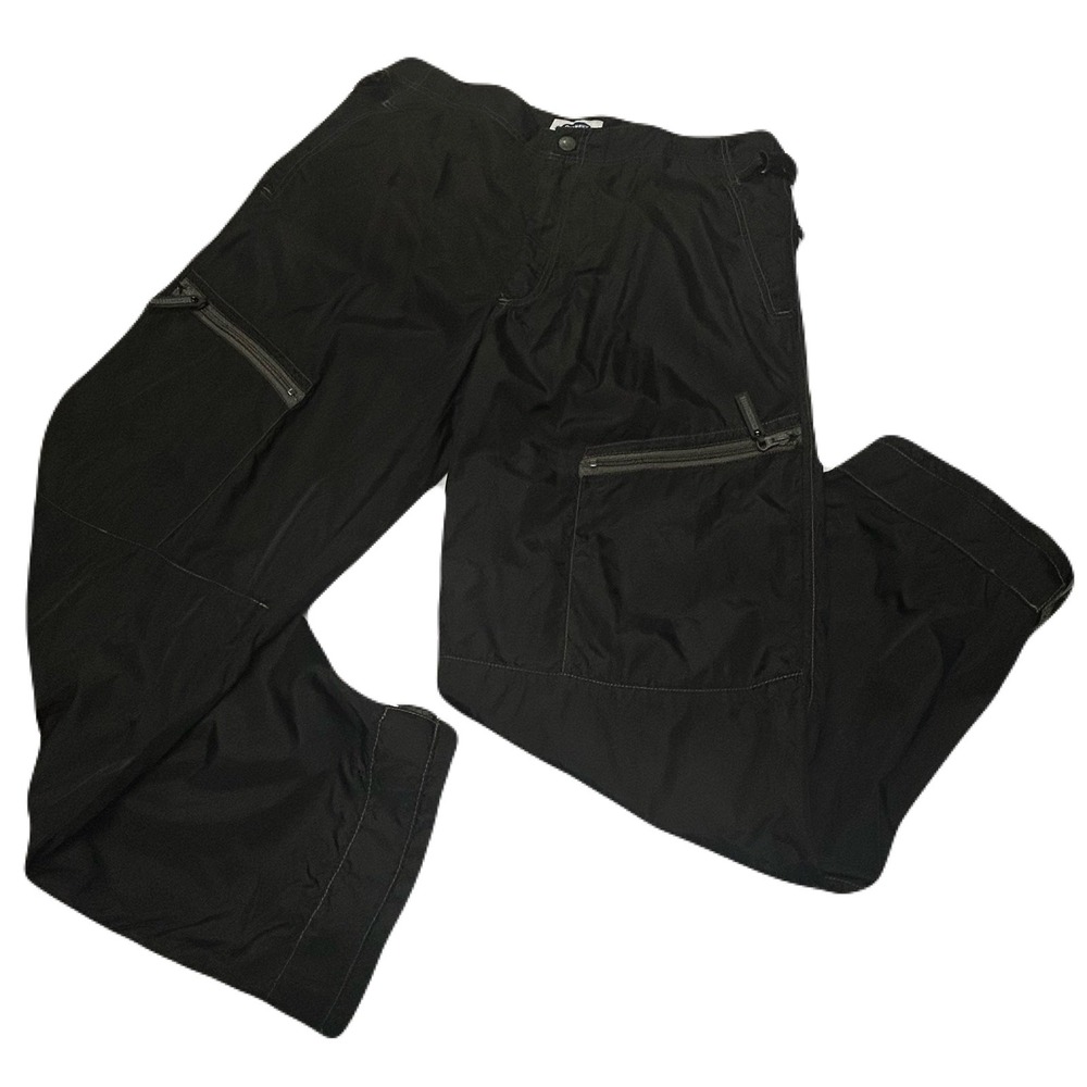 Old‎ Navy Mens Y2k Cargo Utility Pants W36 L32 Nylon Baggy Black Streetwear